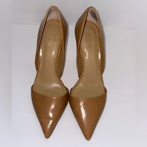 Michael Kors tan nude heel pointed toe heels sz8 neutral